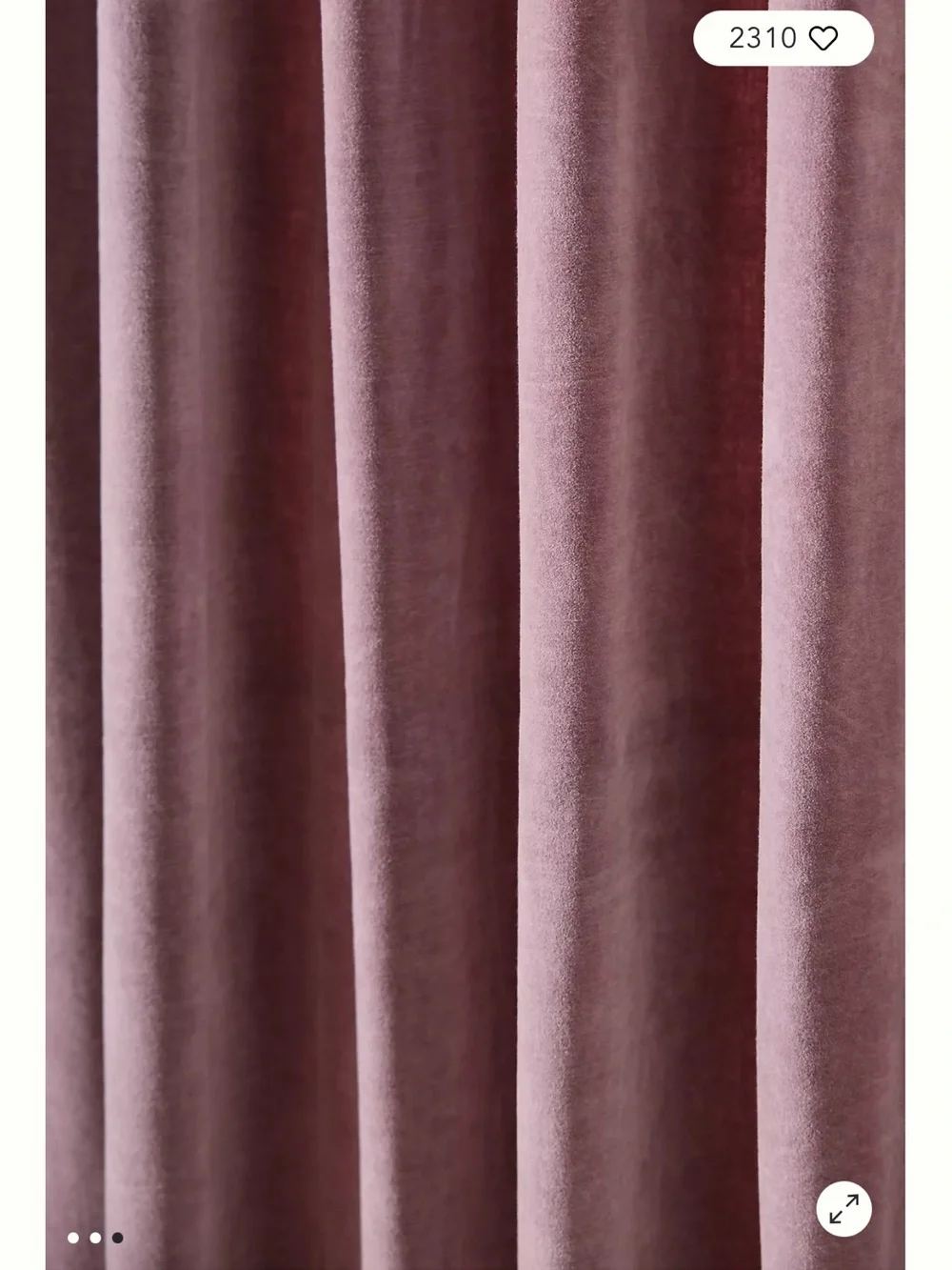 Anthropologie Trova Velvet Scalloped-Edge Curtain, Mauve
